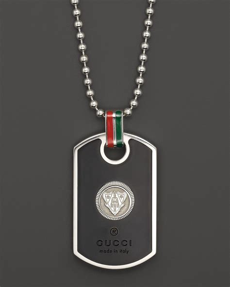 gucci dog tag with diamonds|Gucci dog tags for sale.